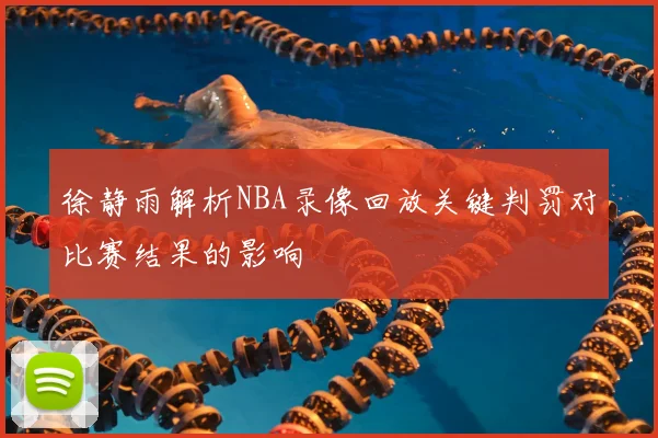 徐静雨解析NBA录像回放关键判罚对比赛结果的影响
